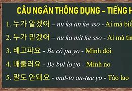 Học Nói Tiếng Hàn